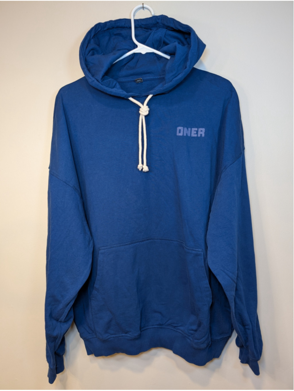 Oner Active Raw Lounge Oversized Hoodie Washed True Blue Medium M Krissy Cela